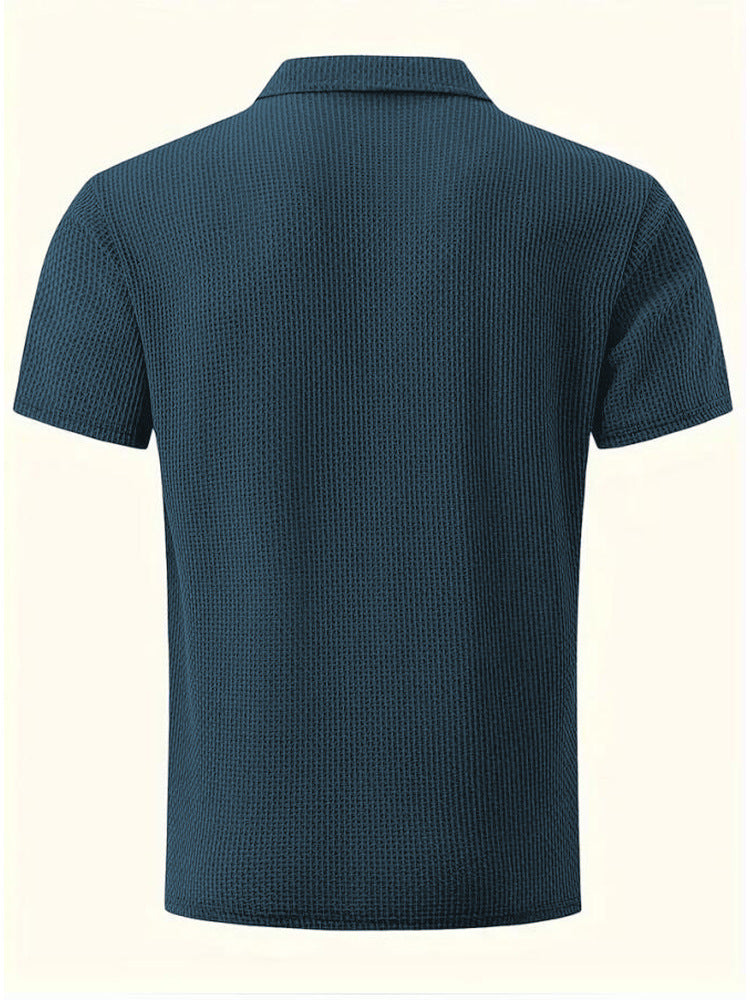 Ice‑Silk Mesh Waffle Polo Shirt，12 Colors，Size S‑7XL